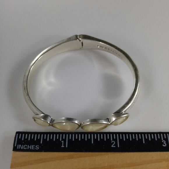 Lucky Brand Hinged Faux Pearl Rhinestone Bracelet, 7 Inches - Picture 6 of 6